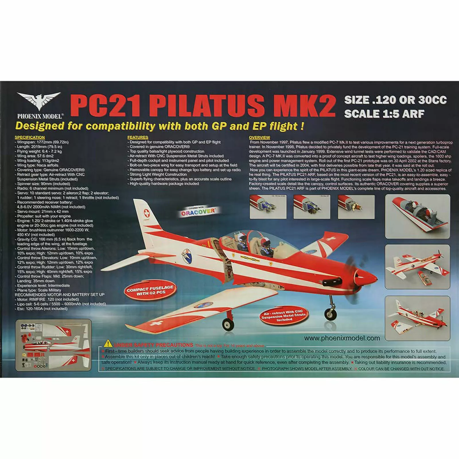 Phoenix Model PC-21 Pilatus Mk2 GP EP Gas ARF 69.7" 5 Phoenix Model PC-21 Pilatus Mk2 GP EP Gas ARF 69.7" - Image 3